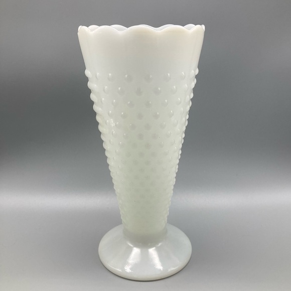 Anchor Hocking Other - Anchor Hocking Milk Glass Hobnail Trumpet Vase/Wedding/Flower Arrangements /Gift